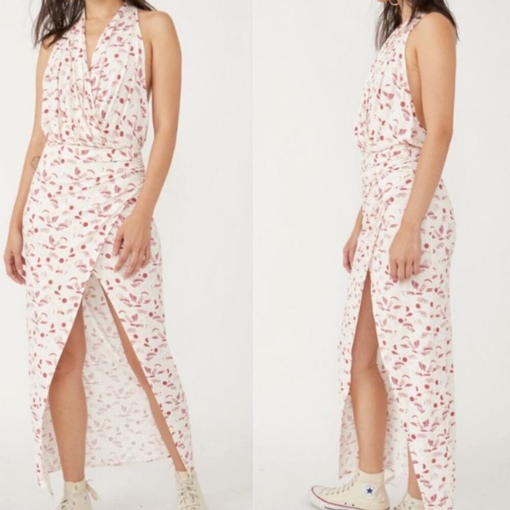 Free People Daria Graphic Maxi Dress in Ivory Combo Size L - Picture 3 of 9